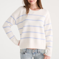 Crew Neck Thin Stripe Relaxed Knit Sweater